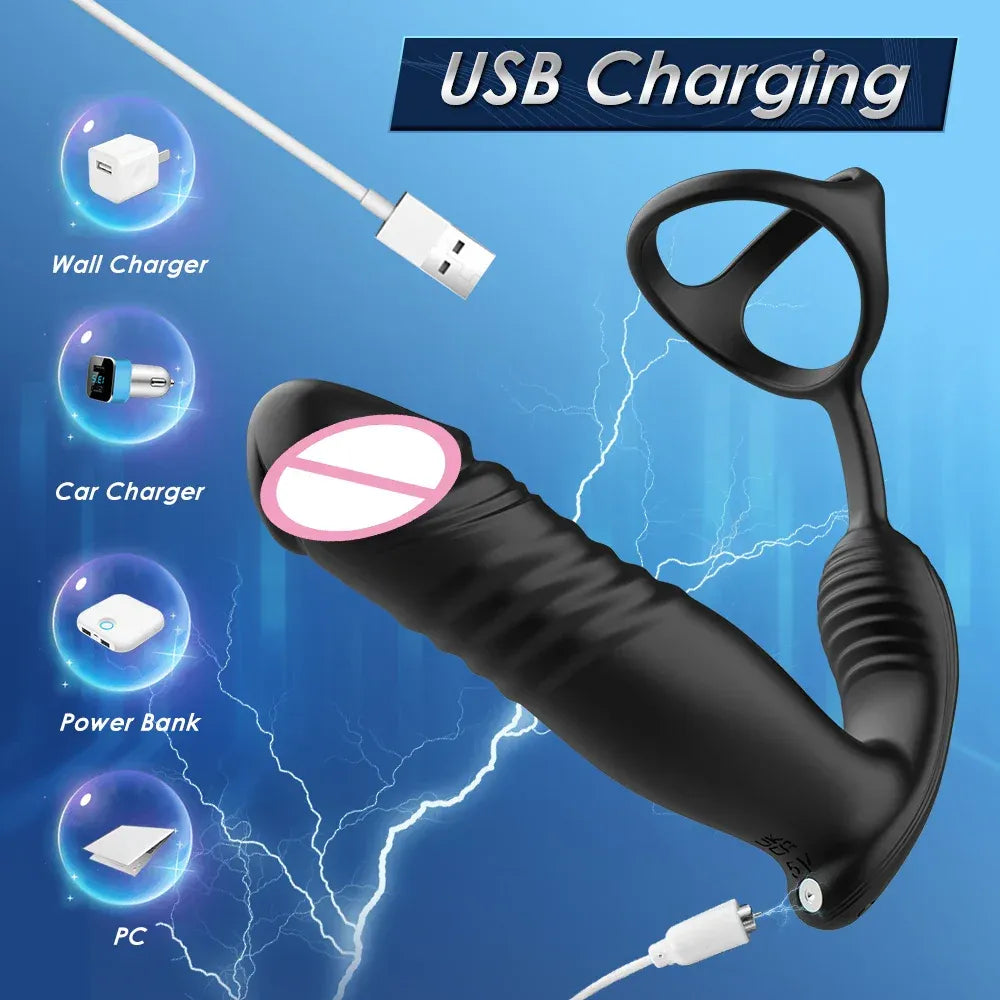 Smart Telescopic Anal Vibrator For Mens Pleasure